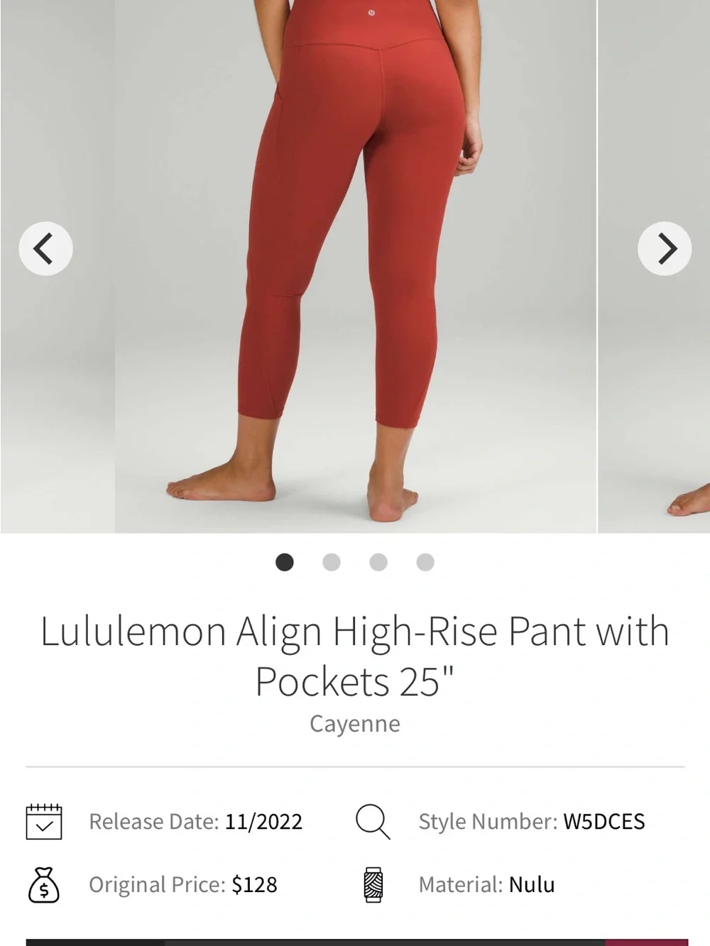 Lululemon Align High-Rise Pant with Pockets 25” – Size 2